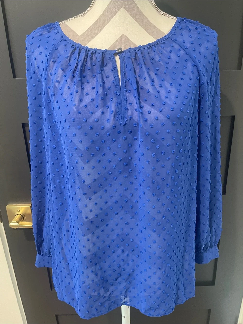 J.Crew Feminine Polka Dot Blouse Size S